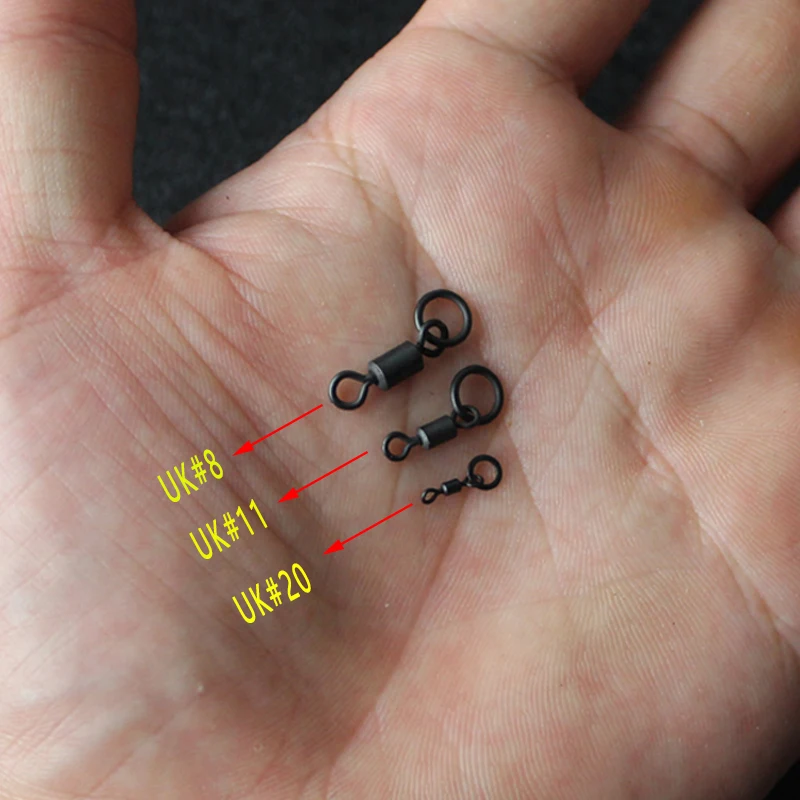 20pcs Carp Fishing Tackle Quick Change Swivel Micro Hook Ring Swivel Flexi Boxes  Accessories For Carp Fishing Equipment