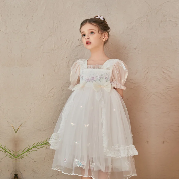 

Retail New Baby Girls Boutique Party Flower Dress , Princess Kids Birthday Dresses Holiday 2-8T