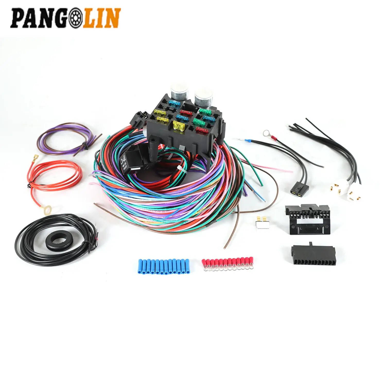 Universal 12 Circuit /10 Fuse Wiring Harness Wire Kit For Chevrolet Pickup Farm Truck Car Engine Accessories Replacement Parts