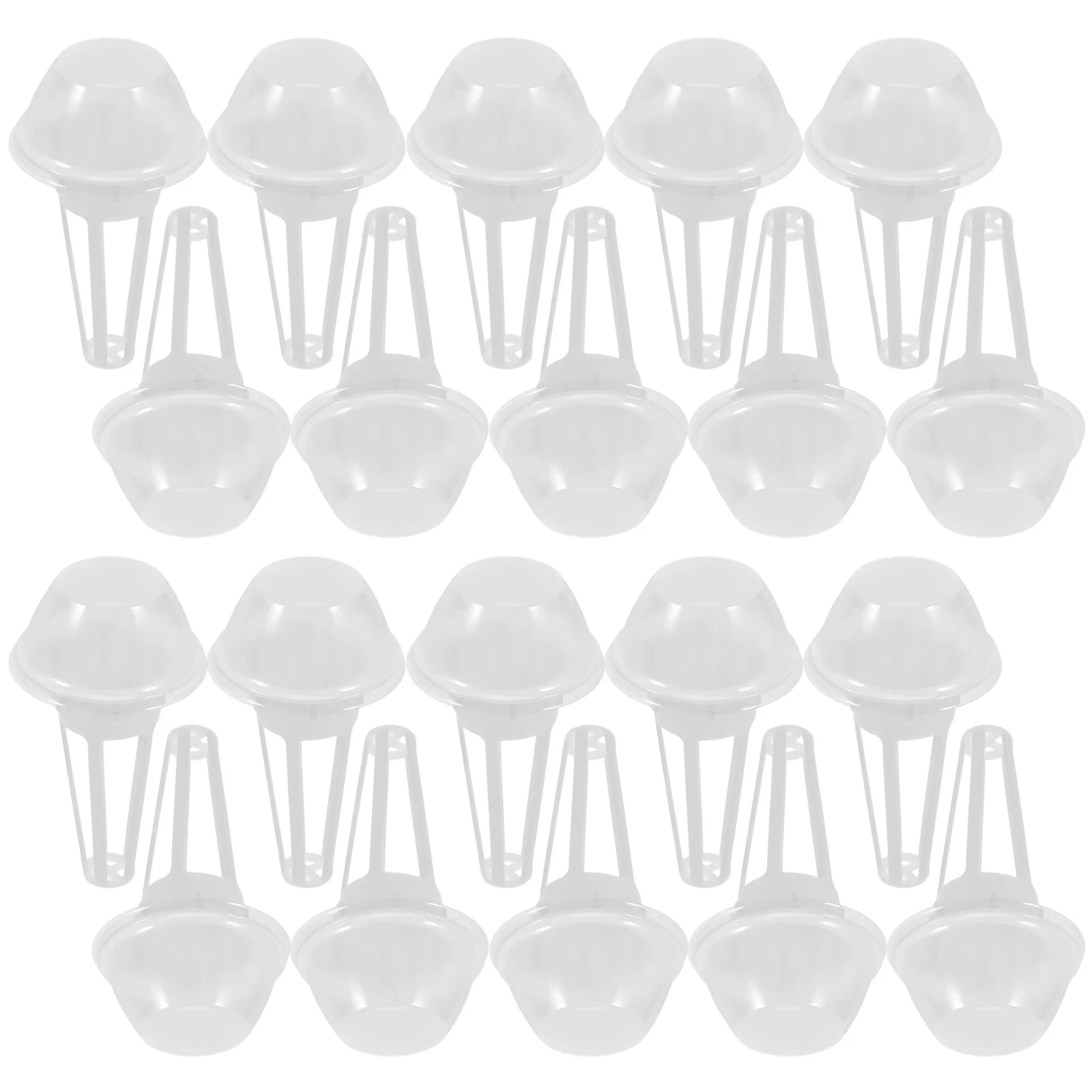 30set Hydroponic Growing Kit Indoor Use Clear Reusable Domes Baskets Germination Humidity Control Sprouter