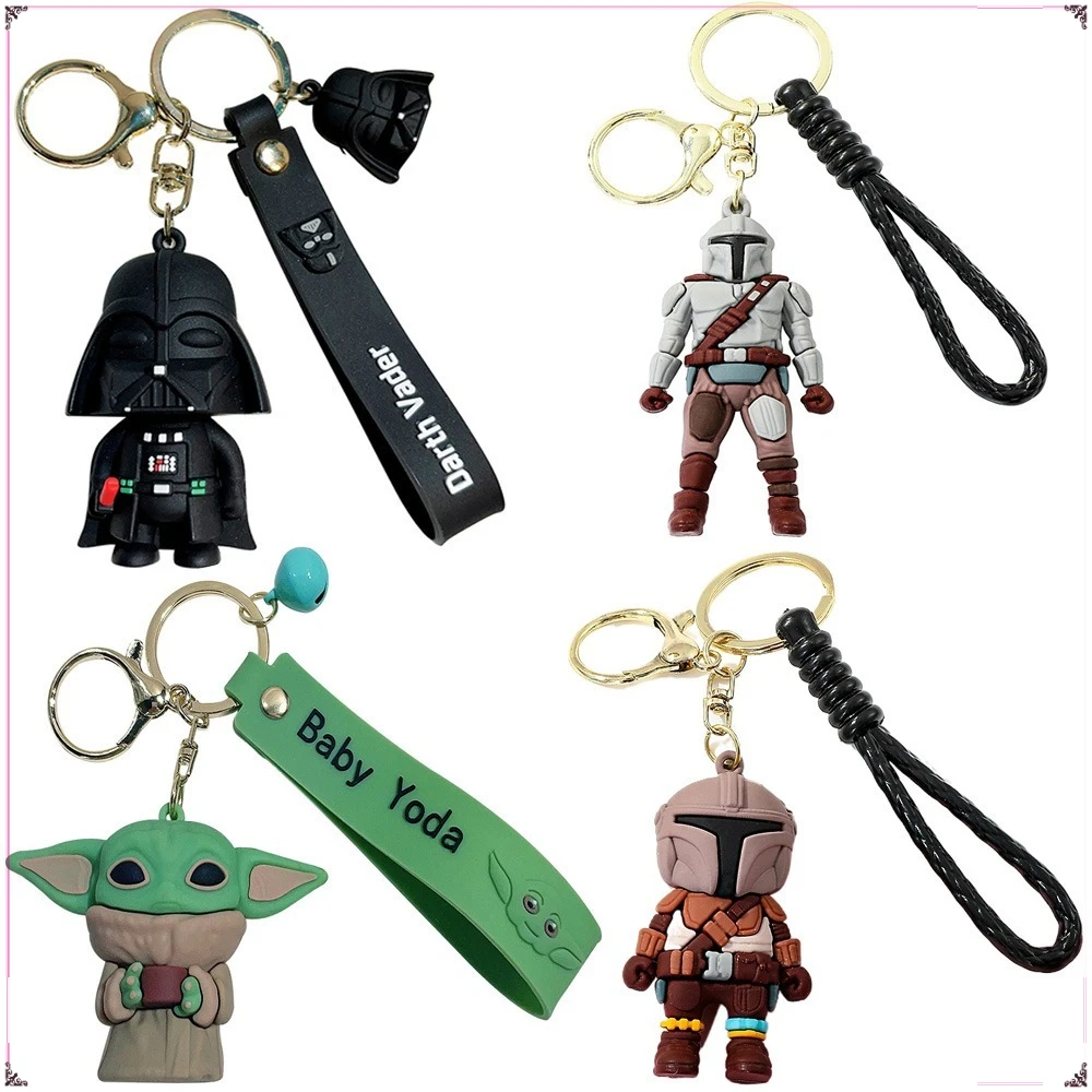 

Cute cartoon Star War Keychains Anime doll backpack pendant keyrings Couple Car Key Chains Accessories Birthday Creative Gifts