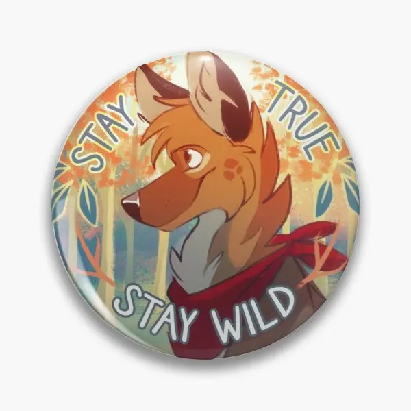 Stay Wild Customizable Soft Button Pin Brooch Hat Lapel Pin Clothes Collar Women Badge Jewelry Gift Metal Fashion Decor Cartoon