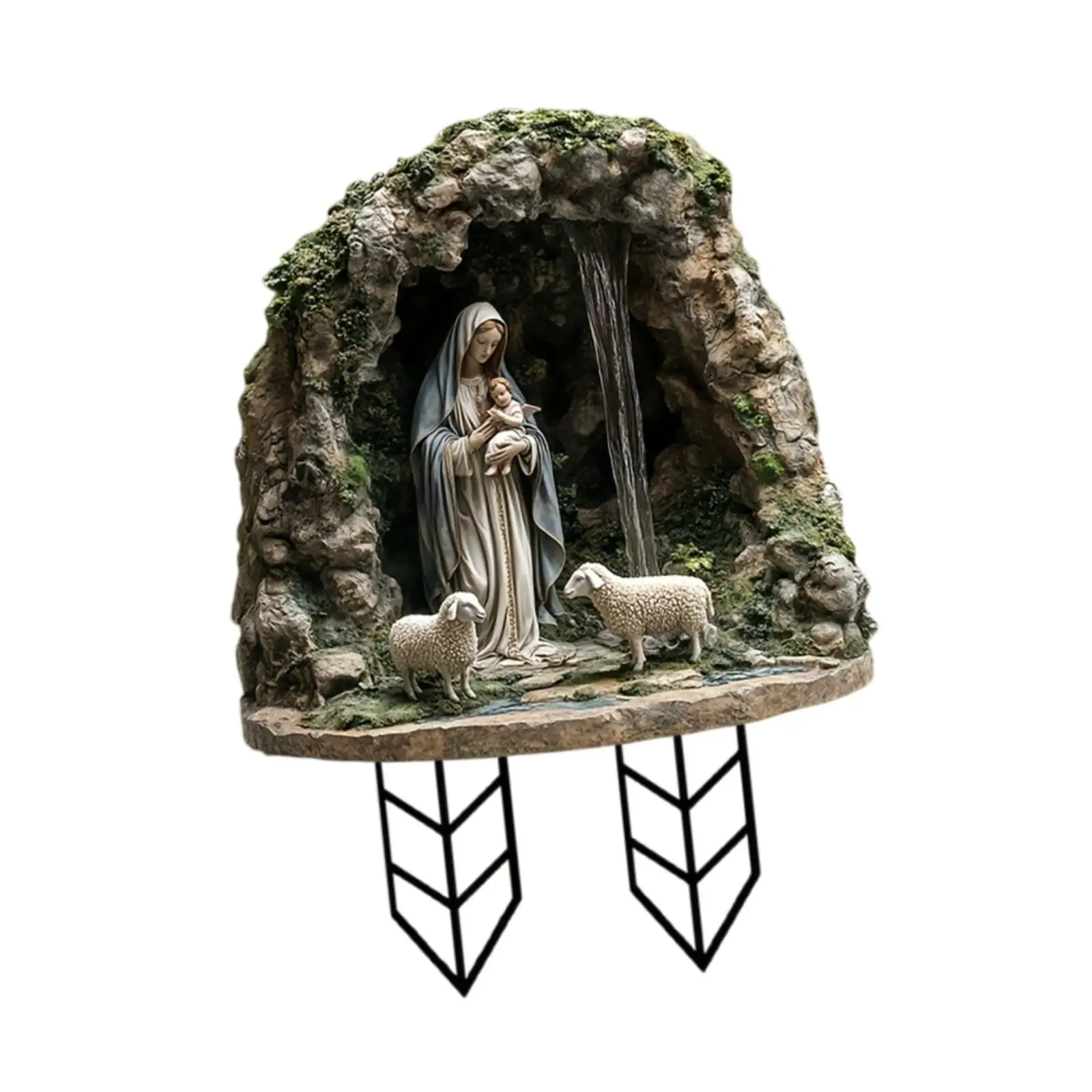 Christmas Acrylic Yard Stake,Garden Stake Virgin Mary and Jesus Waterproof Yard Sign for Xmas Holiday Outside Christmas Yard