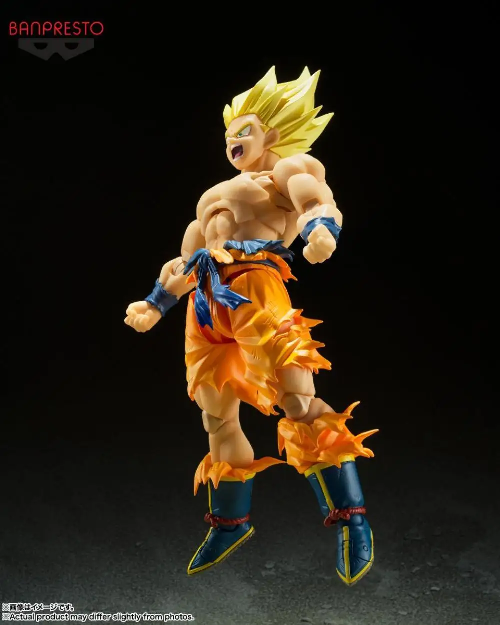 Bandai Dragon Ball Super Saiyan Goku Action Figure - ตํานาน Super Saiyan Edition รูปอะนิเมะของแท้ตุ๊กตาชนิดบรรจุกล่อง