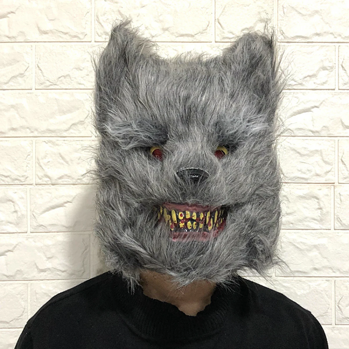 

Wolf Head Mask Scary Bloody Costume Prop for Masquerade Party Halloween Accessory Durable Comfortable Fit Most People