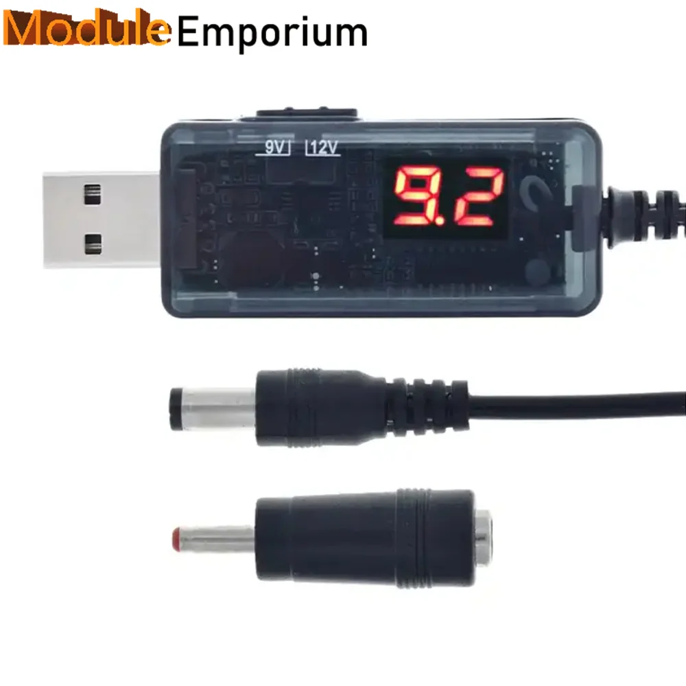 ตัวแปลง USB DC 5V ถึง9V 12V สาย Step-up USB + อะแดปเตอร์3.5x1.35มม. สำหรับแหล่งจ่ายไฟ/ที่ชาร์จ/ตัวแปลงไฟฟ้า