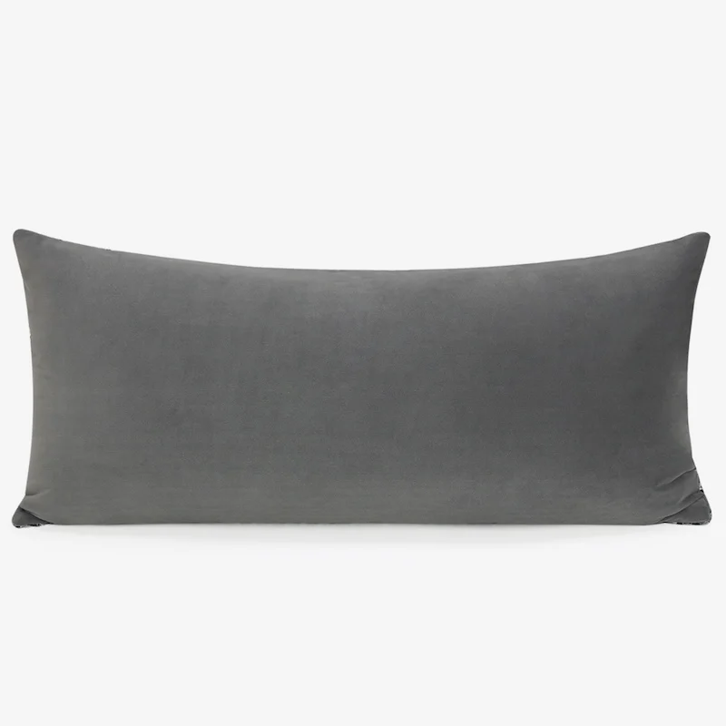 Black Gray Color Lumbar Pillows Luxury Geometric Woven Cushion Case Modern 30x65Decorative Pillow Cover For Sofa Chair Home Deco