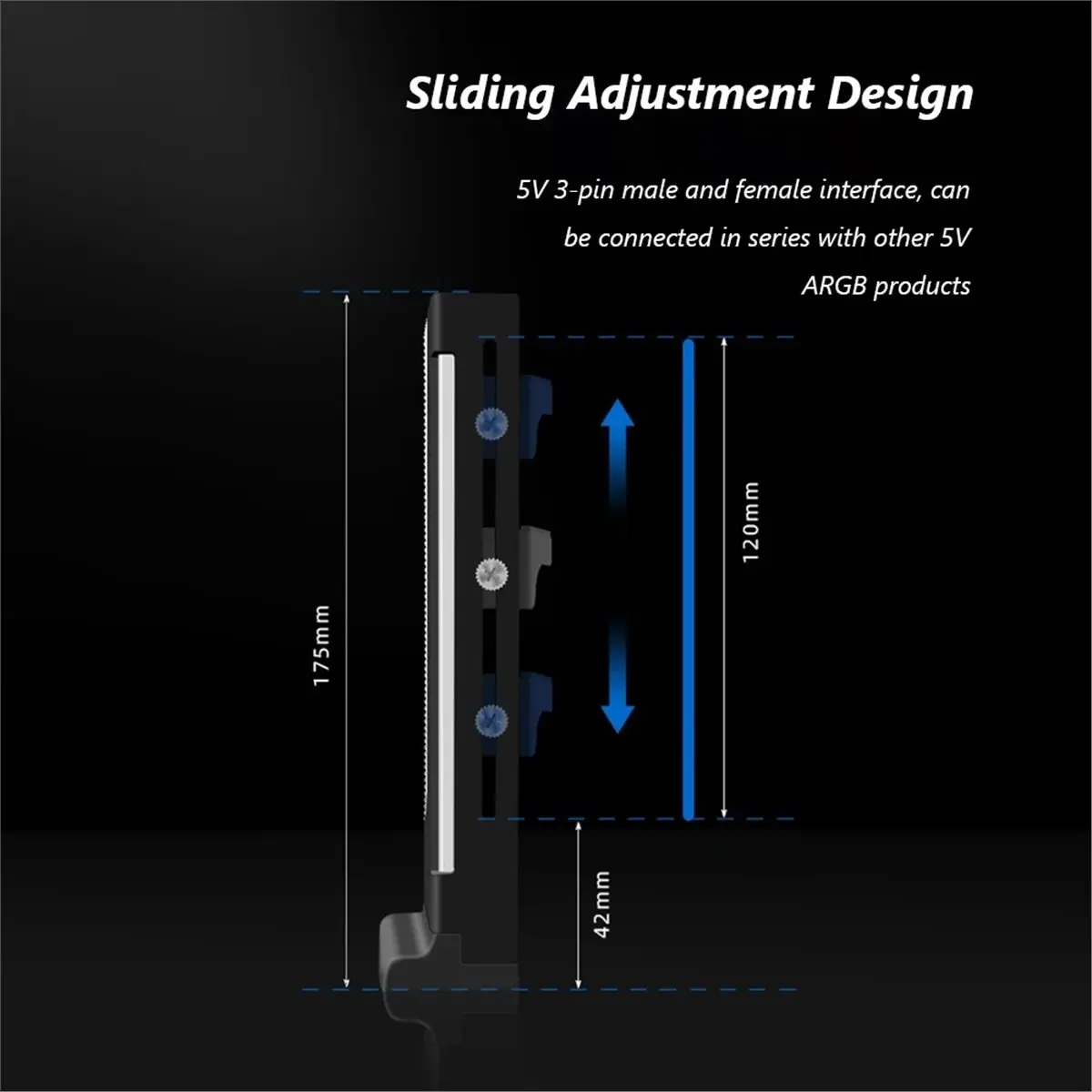 NEW FACTORY~Cm-GH2 Vertical GPU Stand Cooling Support Colorful 5V A-RGB Bracket Computer Graphics Video Card Holder