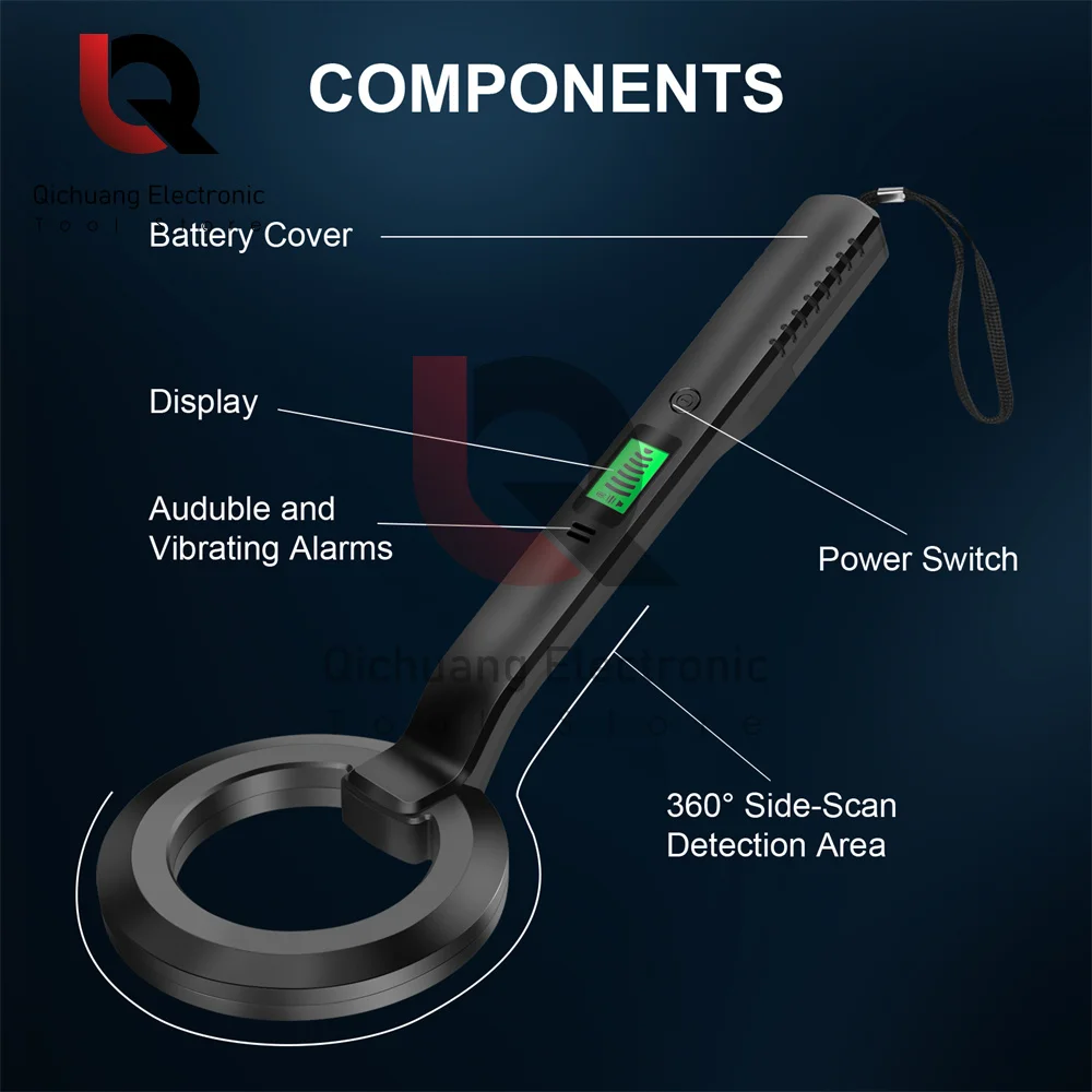 Professionele Metaaldetector Handheld Pinpointer Lcd-display Alarm Hoge Gevoeligheid Scanner Beveiliging Checker Gold Finder Digger