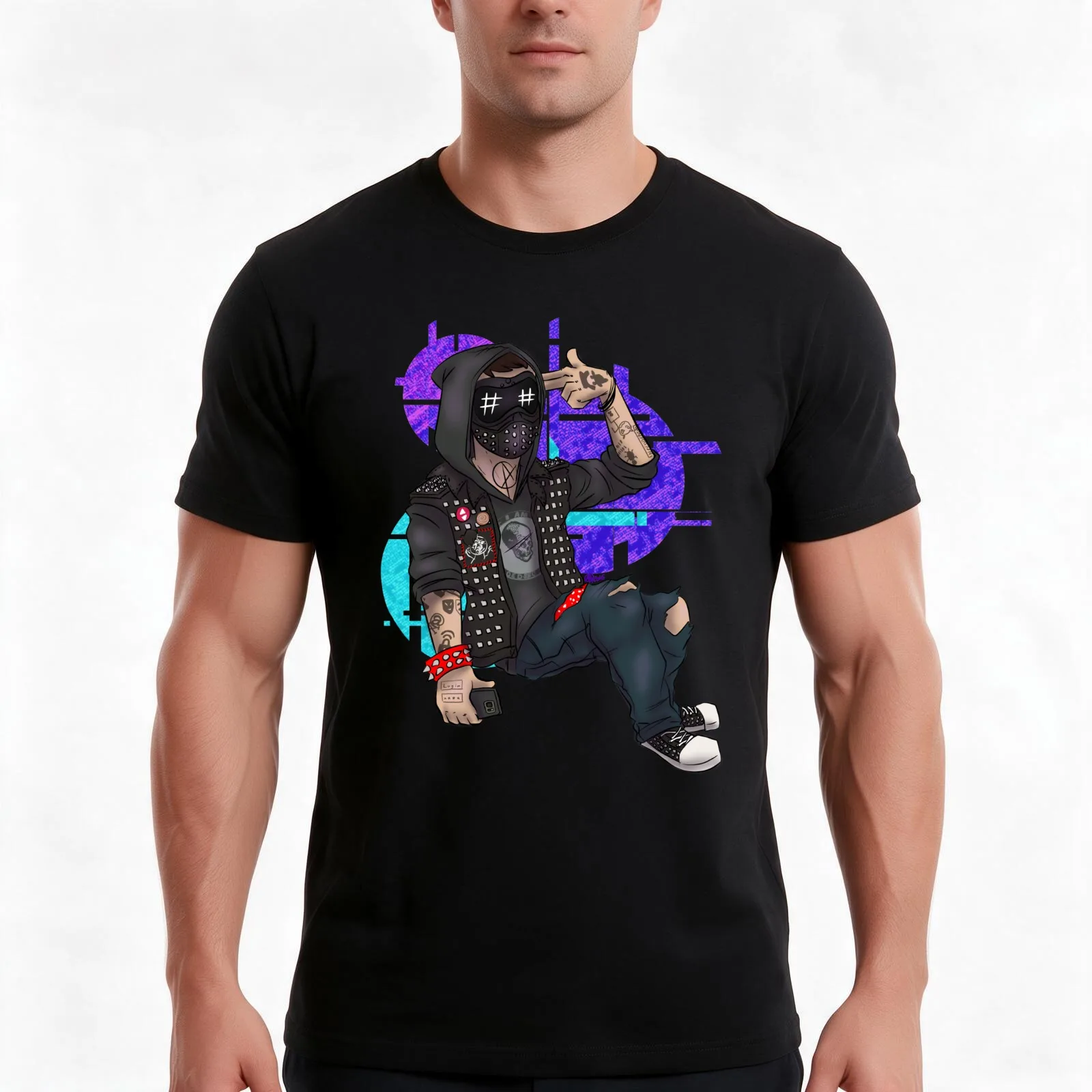 Wrench in ya plans!! T-Shirt, Summer Casual Cotton Tee, Oversized Streetwear Tops, Vintage Graphic Print, Loose Fit Short Sleeve