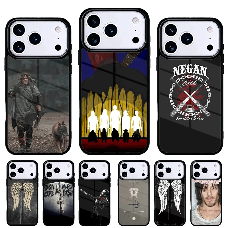 Funda para Teléfono con Estampado de The Walking Dead para iPhone 17 Air 16e 15 14 13 Pro Max, Carcasa Trasera para 12 11 Pro