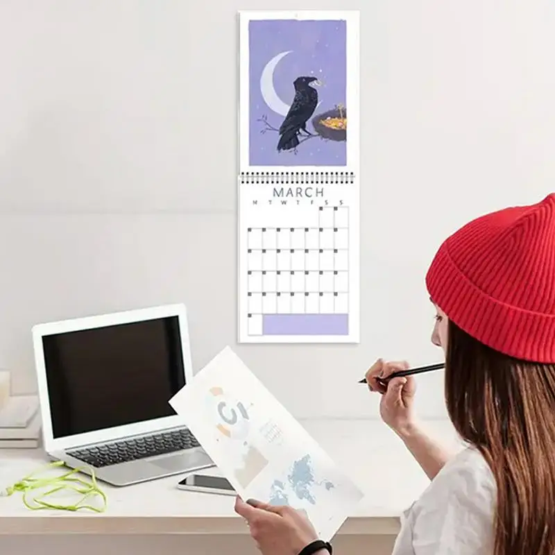 Fantasy Calendar 2025 Hangable Fantastic Monthly Fashion Calendar Monthly Art Calendar Planner 2025 Wall Scheduler Working