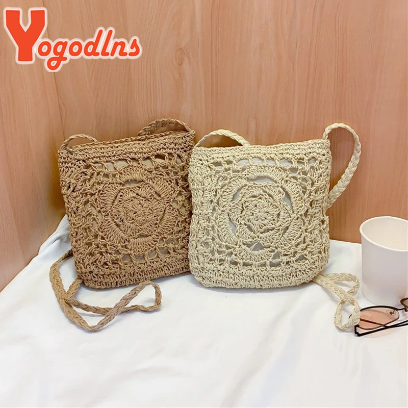 New Straw Bag Bohemian Beach Bag Women Crochet Crossbody Ultralight Shoulder Bag Women Small Bolsos Feminina