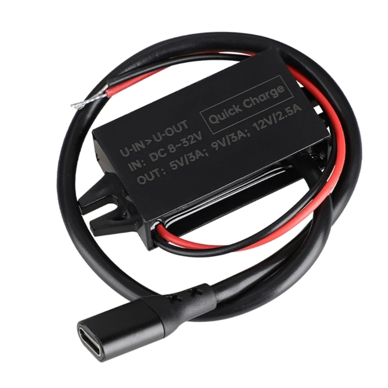 

30W Type C Charger For Motorcycles Car USB Car Charger Power Converter Module Voltage Regulator Waterproof Power Output