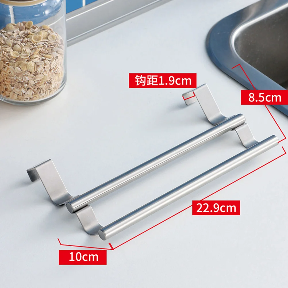 الفولاذ المقاوم للصدأ فوق الباب منشفة بار للحمام خزانة المطبخ 1.9 سنتيمتر سمك لا حاجة أدوات حماية غير ماصة #2