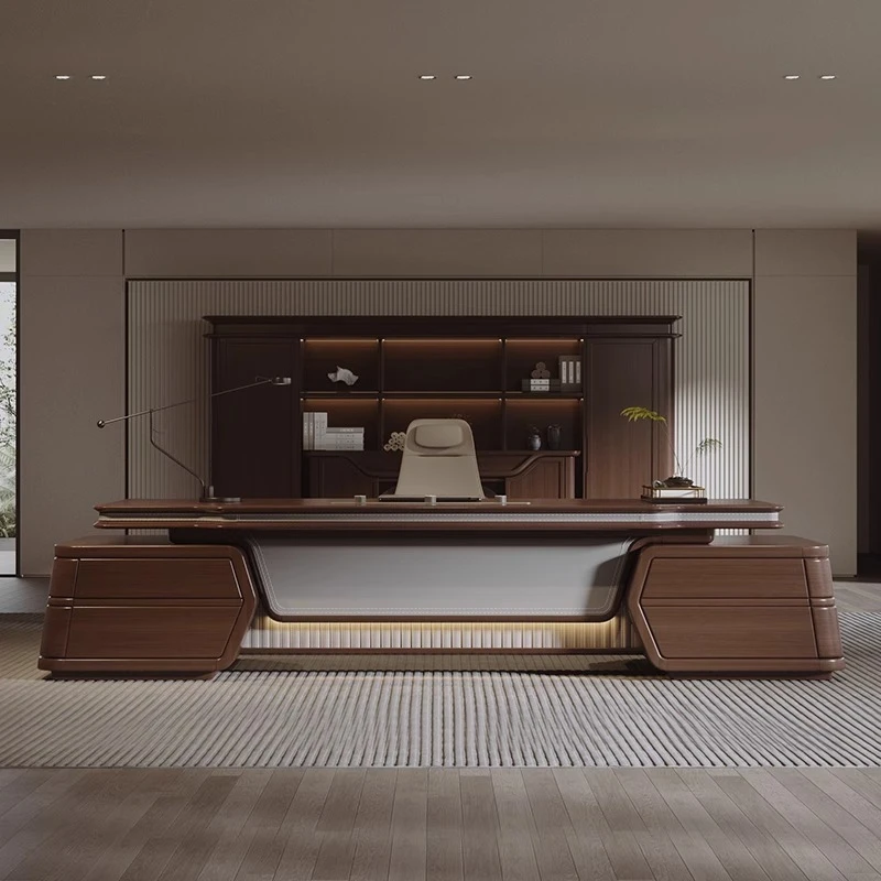 

Leadership office desk and chair combination