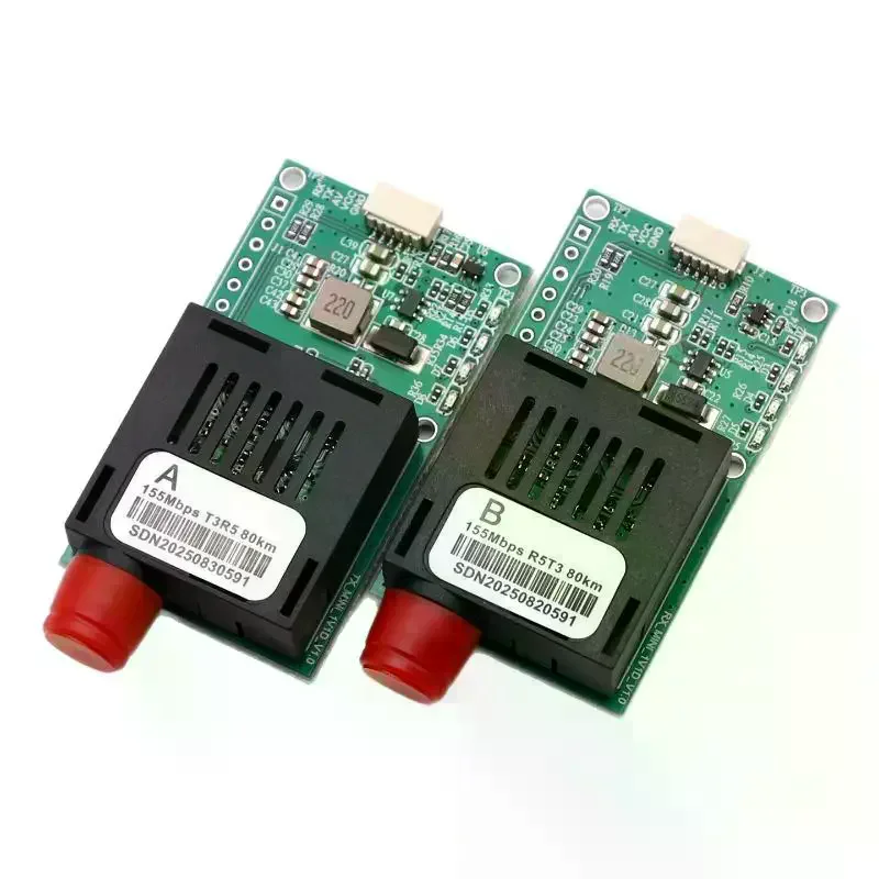 TTL Optical Transceiver Module For Drone FPV 5.5-26V FC Port TTL To Fiber Optic Converter 25/40/60/80100KM