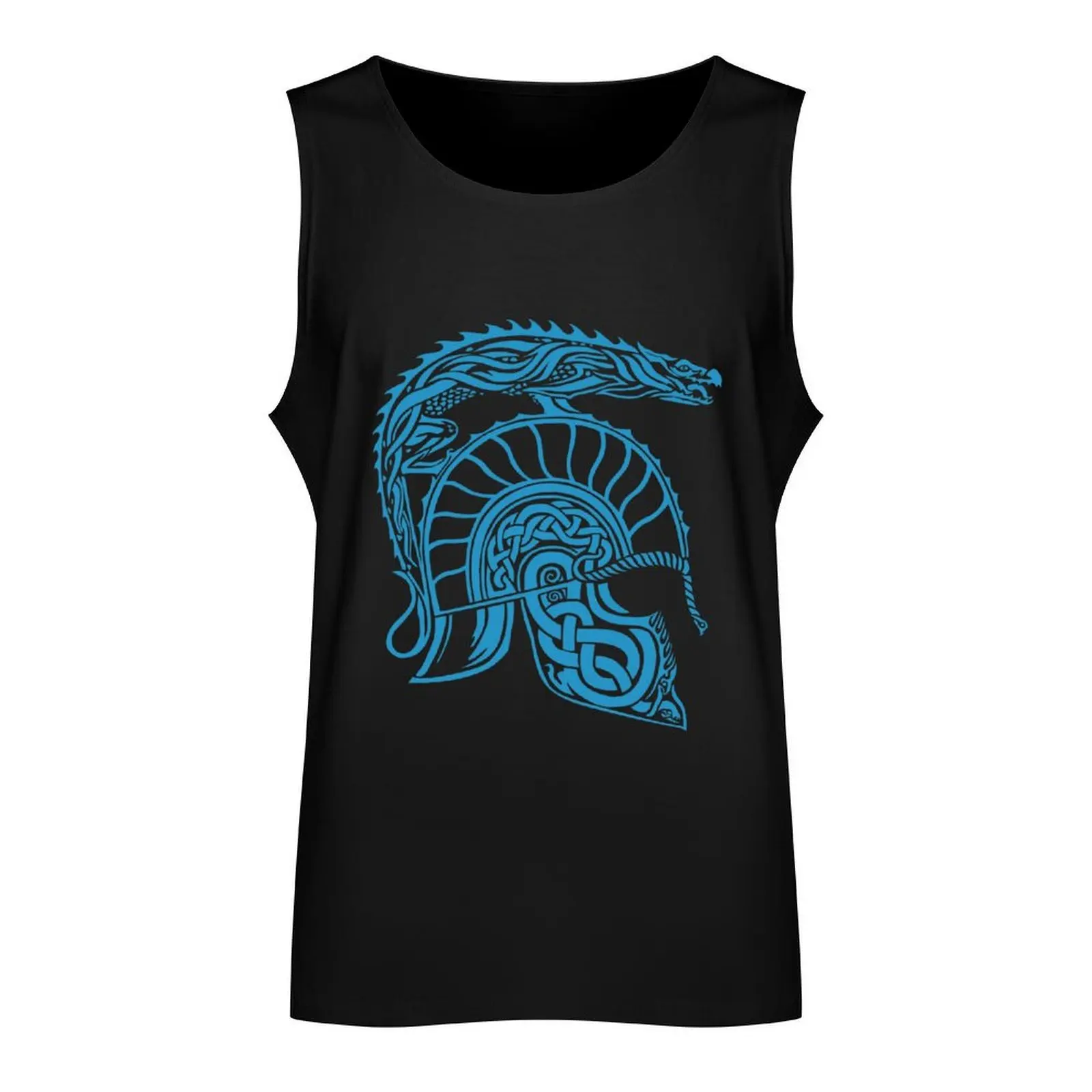 Children of Hurin Helmet (blue) Tank Top Men's gym clothing t-shirt gym man Men gym sportswear