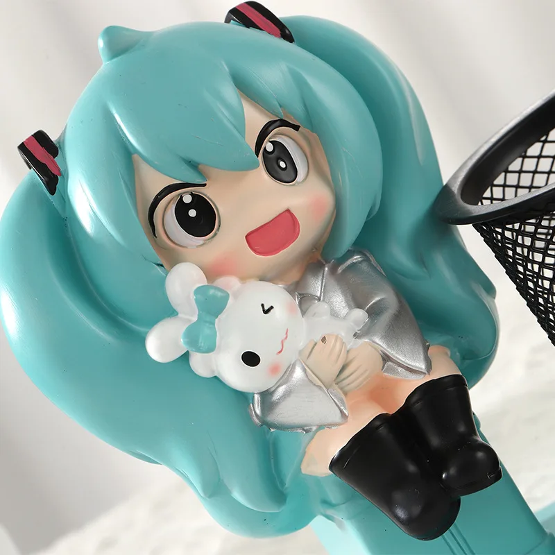 Explosions Hatsune Hatsune Doll Resin Desktop Student Pen Holder Ornaments Classmate Gift Storage Decoration Learning Hand Made