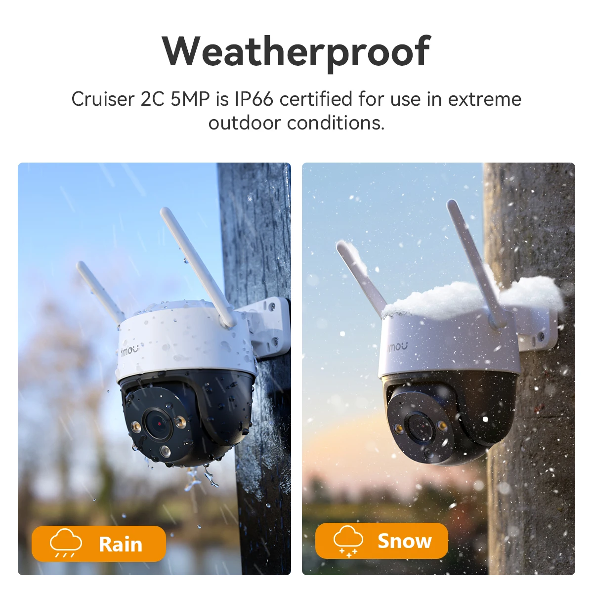 IMOU 2pcs Cruiser 2C 5MP Set Security Camera AI Smart Tracking IP66 Weatherproof Two-way Audio WiFi 6 Full-color Night Vision