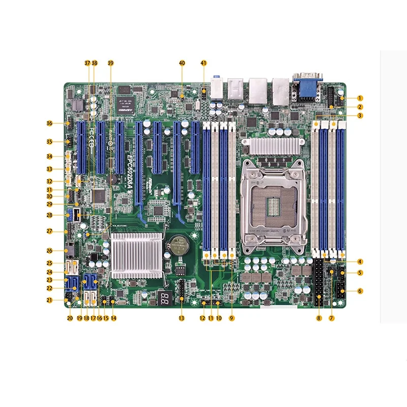 For ASROCK Rack Single CPU Server Motherboard EPC602D8A