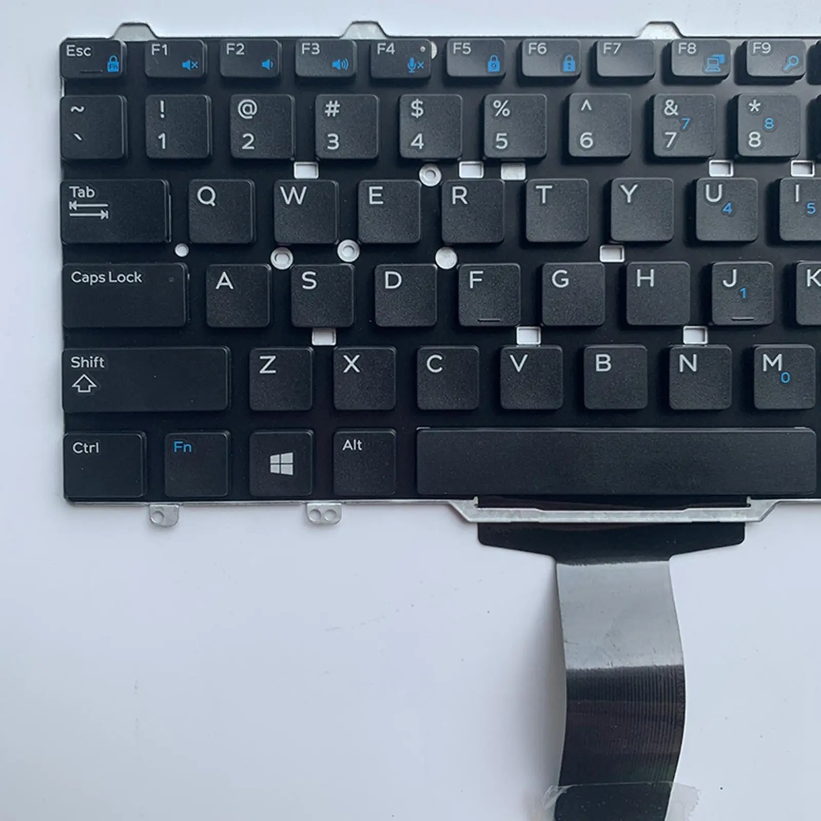Laptop Keyboard US ABS Plastic Keyboard Replacement for Latitude 3340 3350 Black