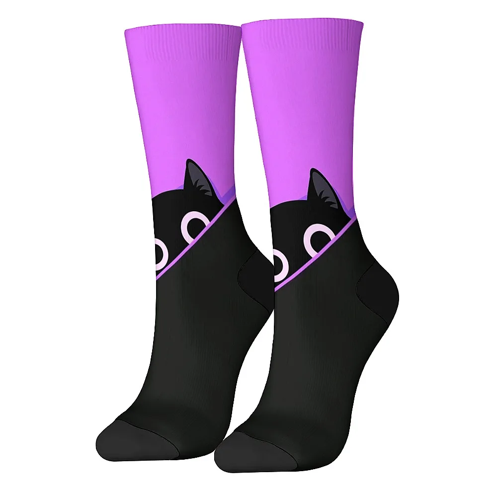 

Мужские носки с милым забавным котом из мультфильма, новые носки для экипажа, удобные модные носки, уличный стиль хип-хоп, отдых, спорт на открытом воздухе.