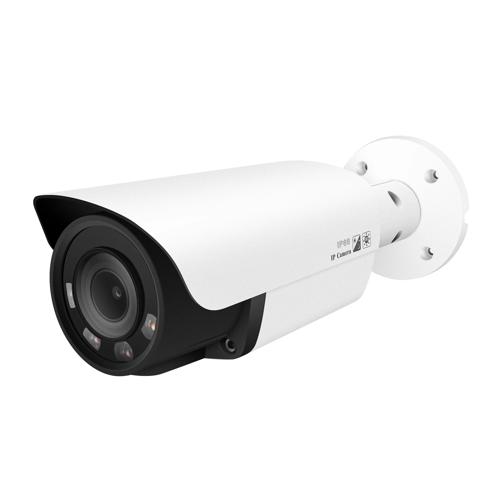 Smart Night Color 12MP Outdoor IP Security Camera Bullet 2.7-13.5mm Motorized 5X Zoom Built-in Mic. AI Detection NDAA Compliant