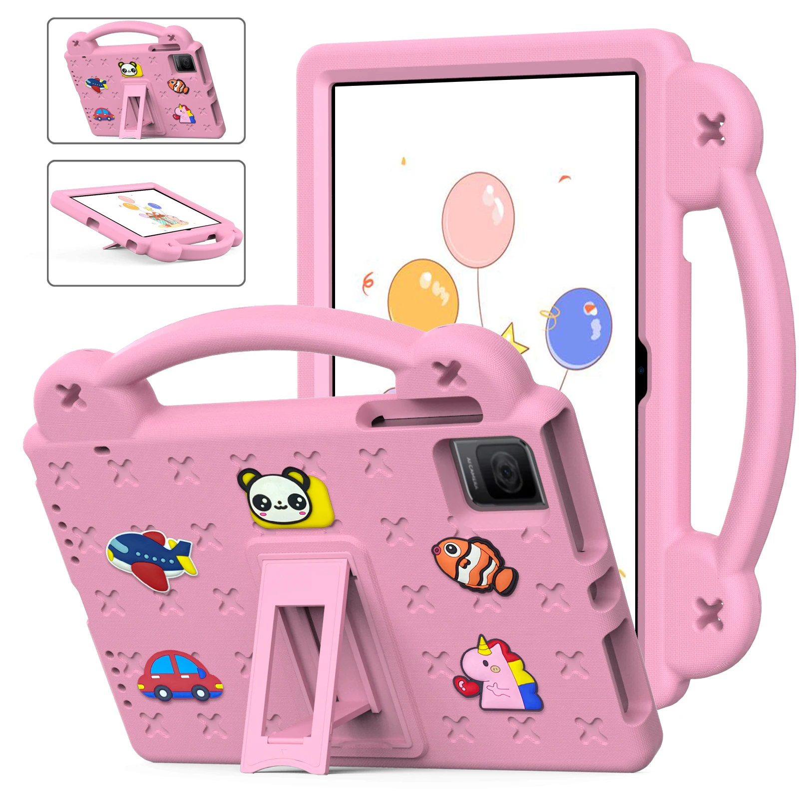 Funda EVA con soporte de oso para niños, carcasa a prueba de golpes con soporte de mano, para Blackview Oscal Pad 15 Tab 11 SE, Wifi, 10,36 pulgadas