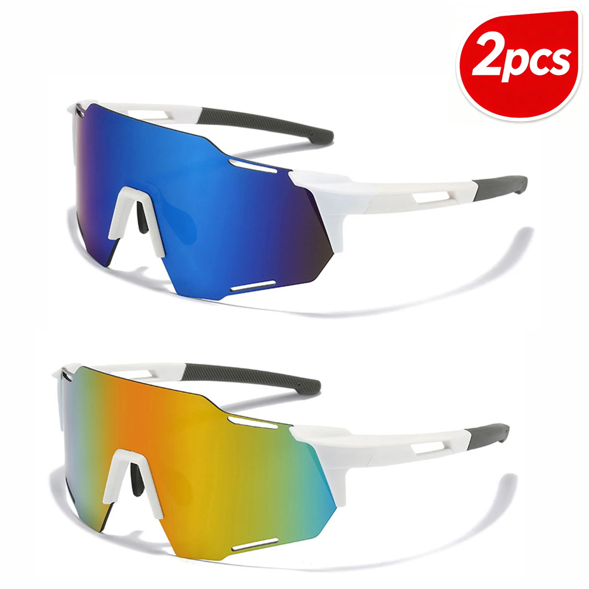 Oversized Square Sports Sunglasses – Men & Women Goggles for Driving, Riding & Outdoor Activities