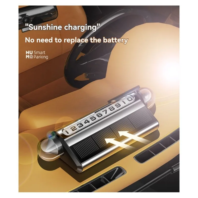 علامة ترويجية لوقوف السيارات مع شحن بالطاقة الشمسية، وإضاءة LED وتعديل الأسطوانة