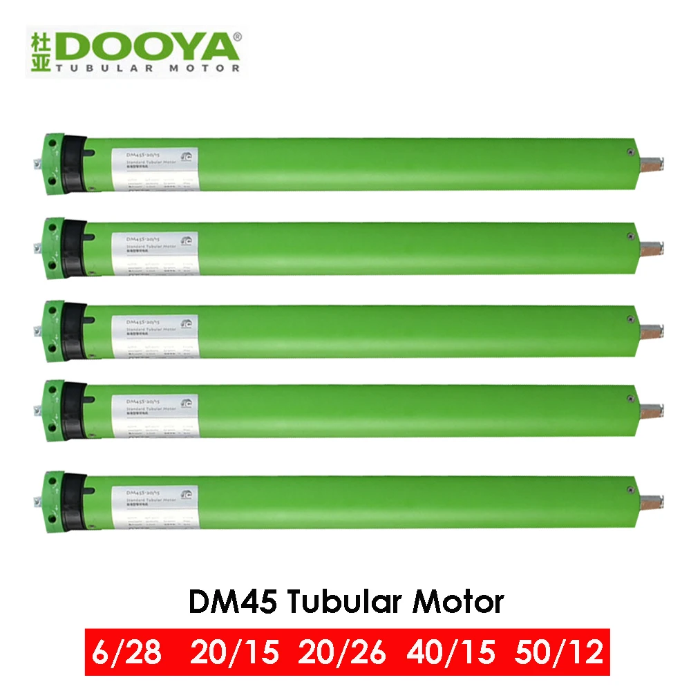 Dooya DM45 Rolling Tubular Motor,Rf433 Motor with 3 wires,4 wire motor,220/230V 50/60hz,for Rolling Blinds/Canopy/Lift System 