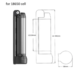 Reention Cuttle Down Tube Battery Case 24V 36V Empty Battery Box Ride1up PURE Flux One Electric Hybrid Bike