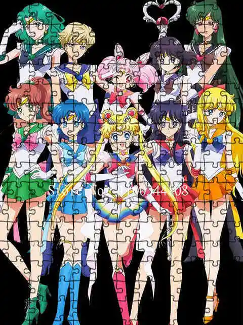 Sailor Moon Legpuzzel Creatieve Cartoon Schoonheidspuzzels voor Volwassenen Kinderen Speelgoed Educatief Intellectueel Decomprimerend Leuk Spel