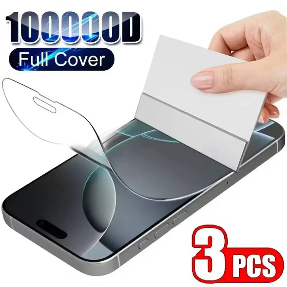 

3Pcs Hydrogel Film 15 16 11 14 17 Pro Max Air 16E 6 7 8 Plus Screen Protector For Iphone 13 12 Mini XS XR X SE