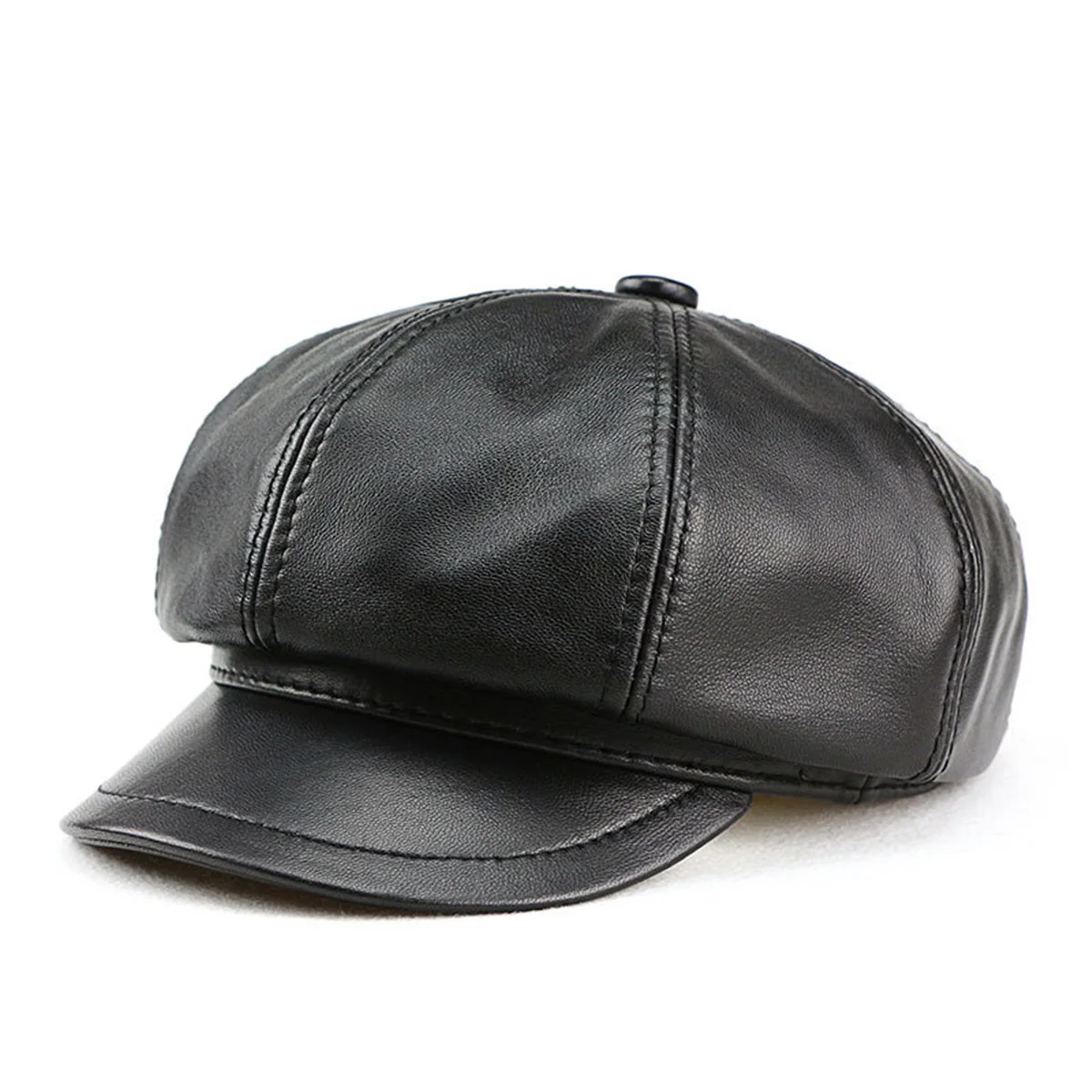 

Women's genuine lambskin beret cap
