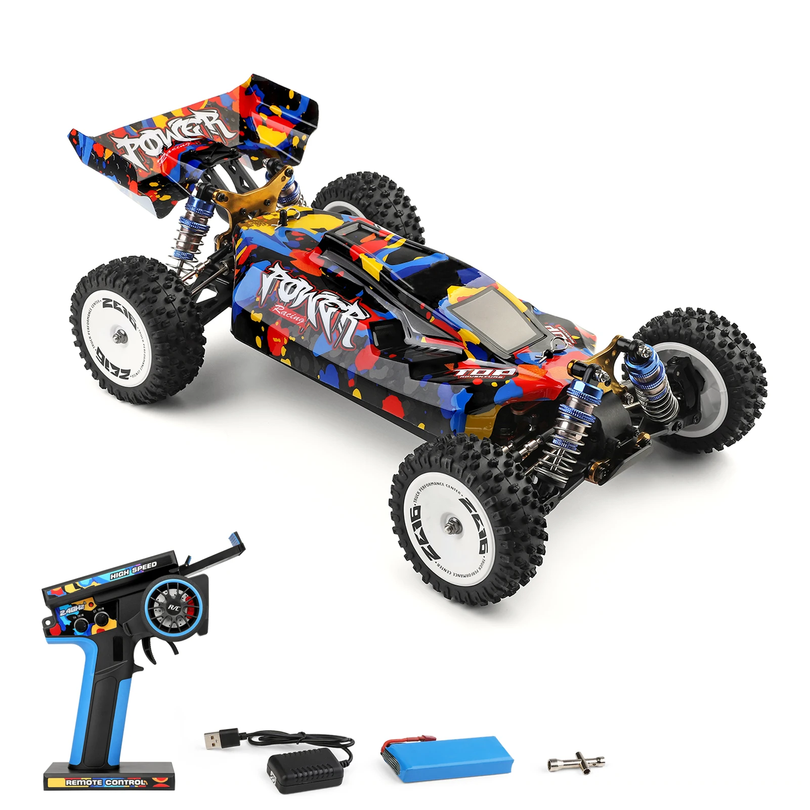 WLtoys XKS 124007   Carro de controle remoto 1/12 2.4GHz 75KM/H Caminhões off road de alta velocidade Motor sem escova 4WD Veículo Carro de corrida