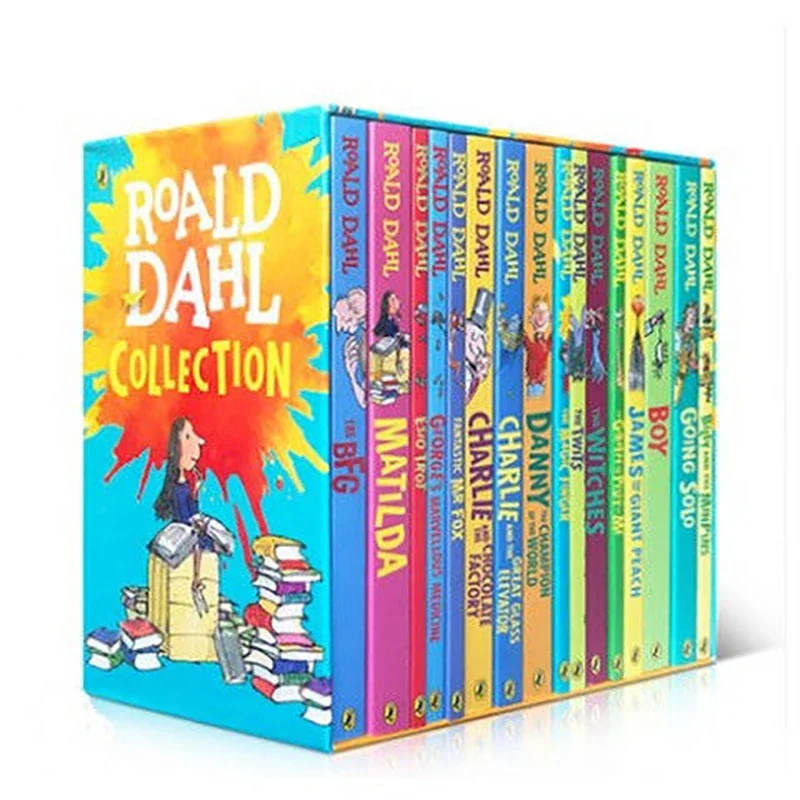 

16 Books/set Roald Dahl Collection Children's Literature English Picture Novel Story Book Set Early Educaction Reading for Kids