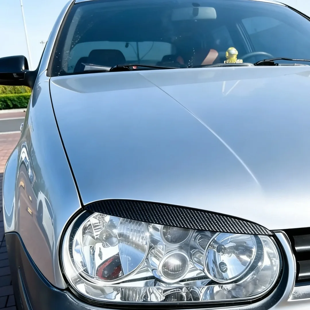 Front Headlight Eyebrow Eyelid Trim Exterior Parts Body Kit Car Styling Tuning Accessories Extension For VW Golf 4 MK4 1997-2005 view 3