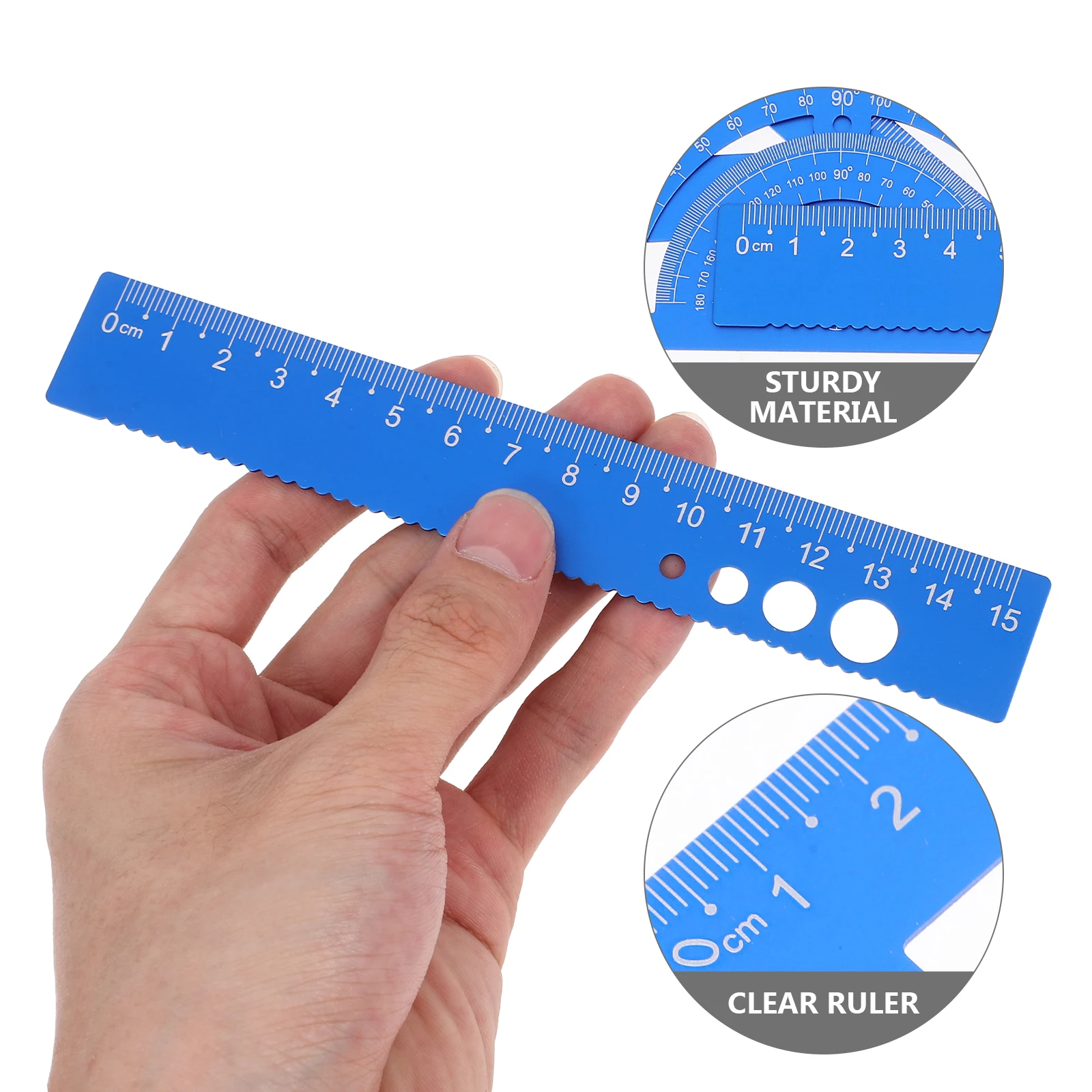 1Set Geometry Set Metal Ruler Set Professional Drawing Triangle Ruler for Engineers Accuracy Measuring Rulers Student Stationery