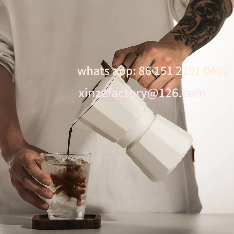 

Customizable Double Valve Mocha Pot, Espresso Home Coffee Pot