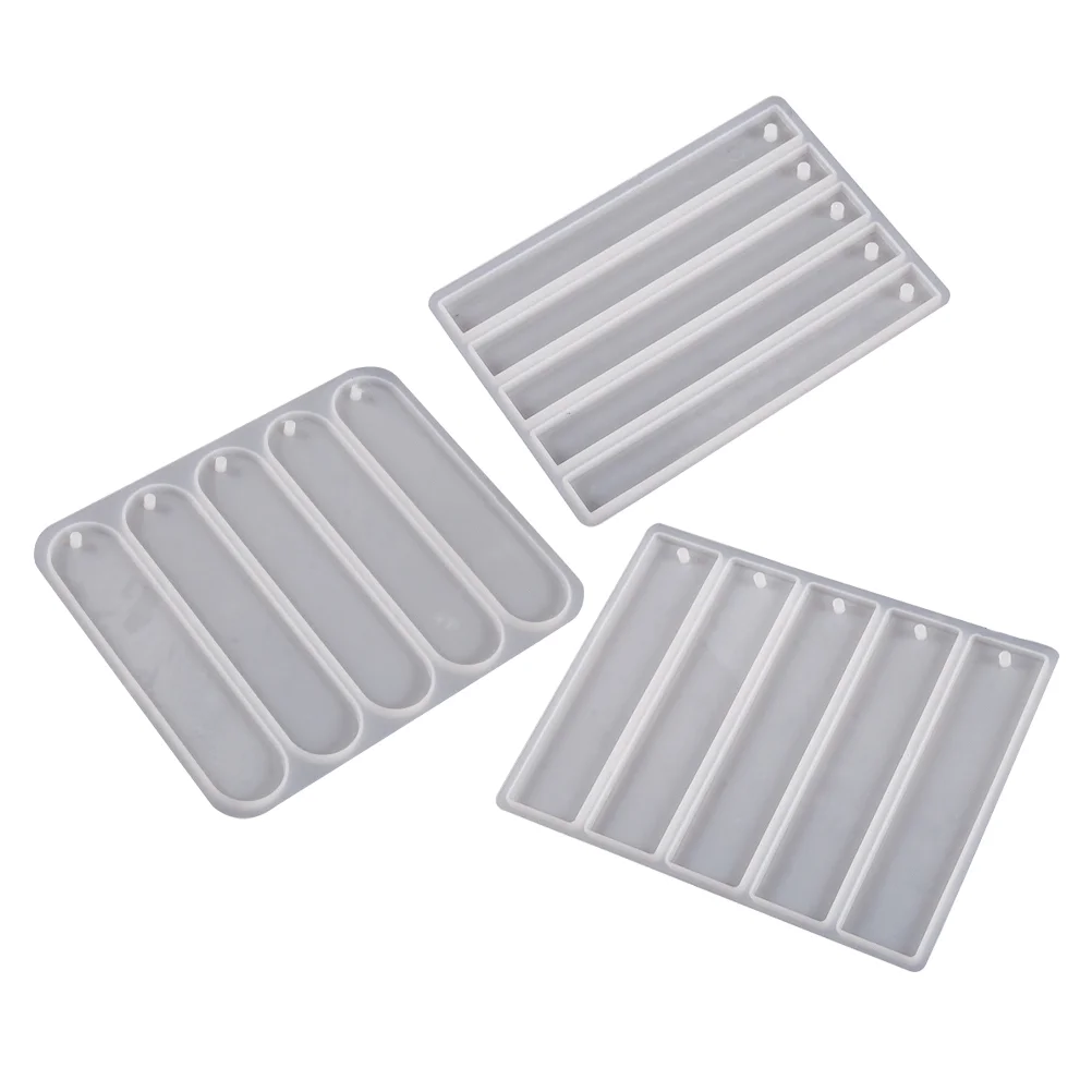 3 Pcs Bookmark Mold Bookmarks Silicone Rectangle Resin Marker Making Tools Simple