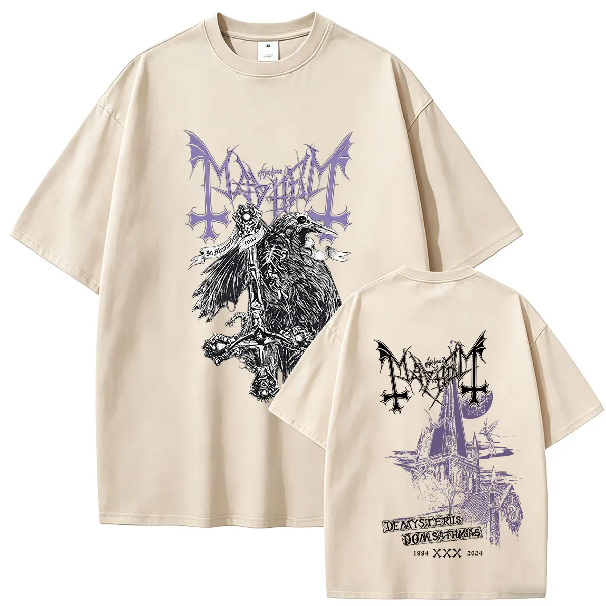 Hot Rock Band Mayhem De Mysteriis Dom Sathanas Graphic T-shirt Summer Men Women Retro Death Black Metal Gothic Punk Streetwear