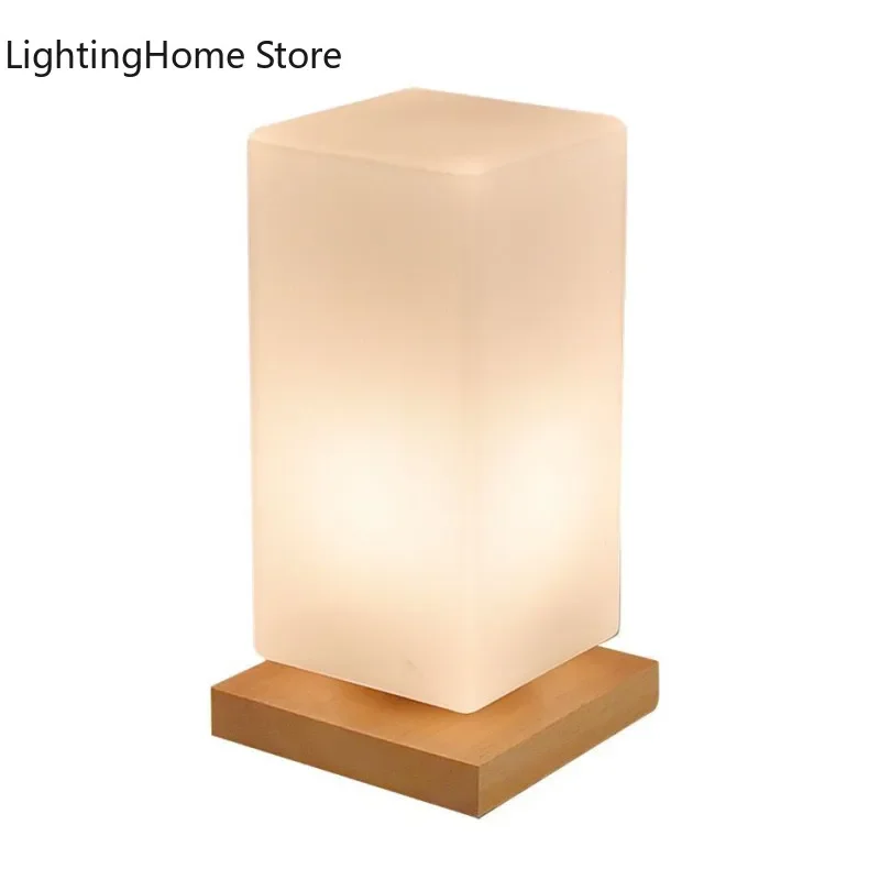 Nordic Decor Vase LED Table Lamp Bedroom Creative Simple Romantic USB LED Warm Night Light Glass Bedside Lamp Japanese Style