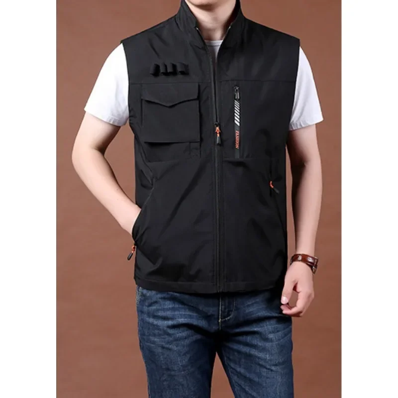 

Vest Work Sports Coat Sleeveless Jacket Fishing Vests Professional Motorcyclist Mountaineering Male Hunting Plus Size Outerwear