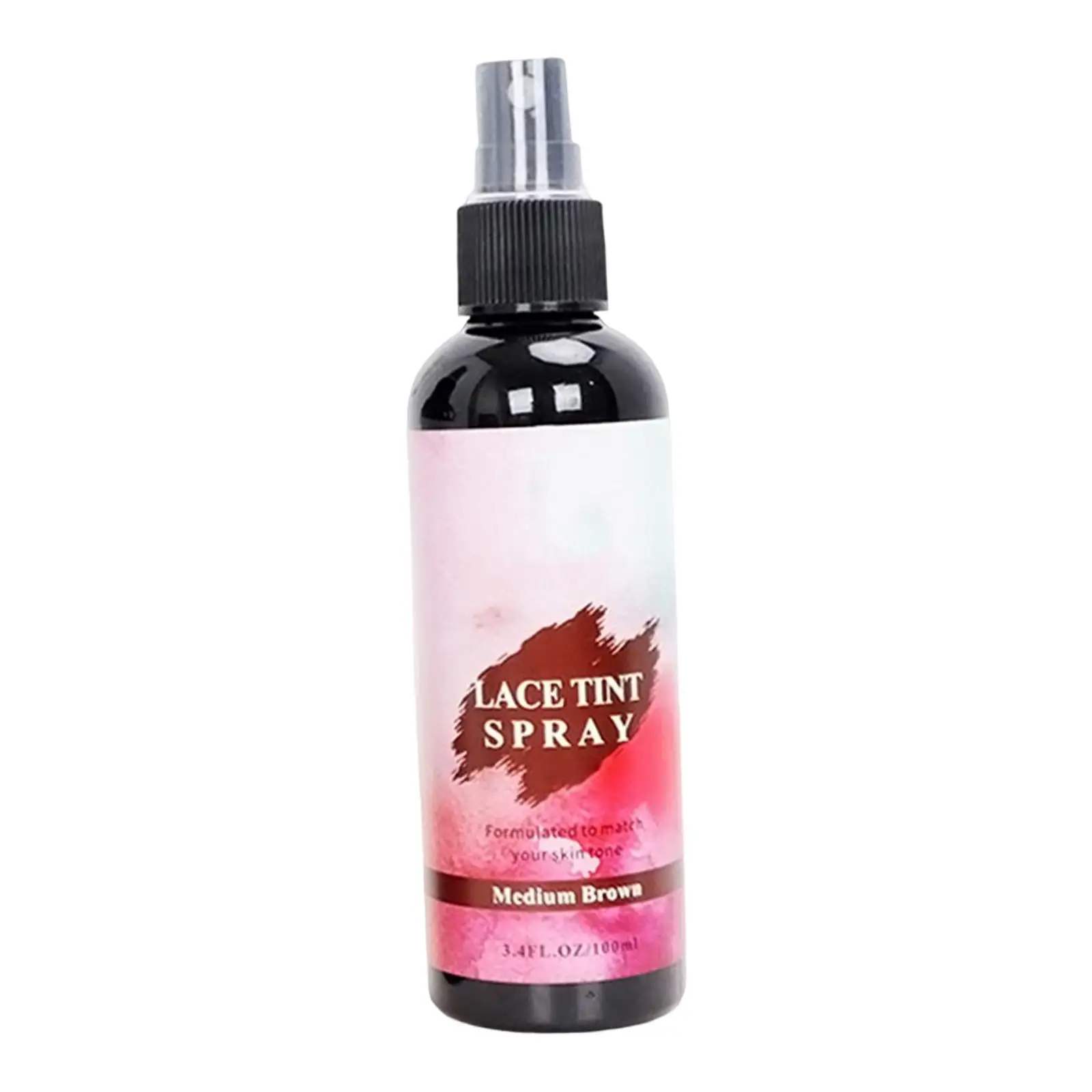 Spray de tinte de encaje, 100ml, sin residuos, cómodo de usar, spray de encaje teñido de secado rápido, Spray para pelucas de encaje, peluca de extensión de cabello