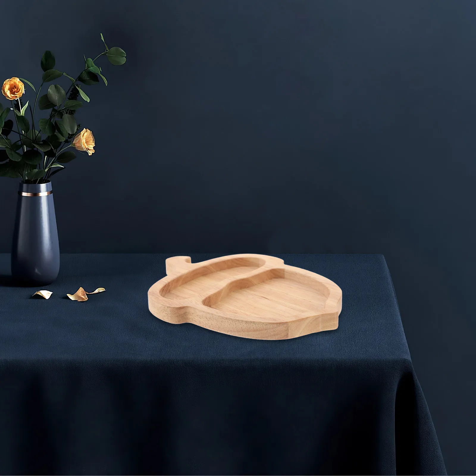 Wooden Acorn Shape Organizer Bathroom Tray Organizer Wood For Tray For Fruits Fall Decor Home Bathtub Natural Snacks