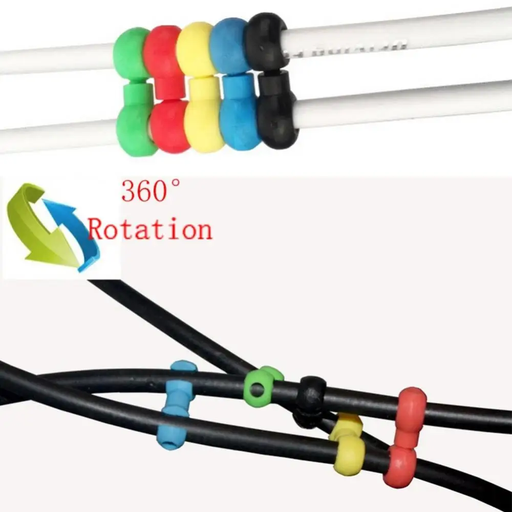 10/20pcs Mtb Brake Cable Flexible Durable Bike Cross Line Clip Accessories Housing Line Protector 360-degree Rotation