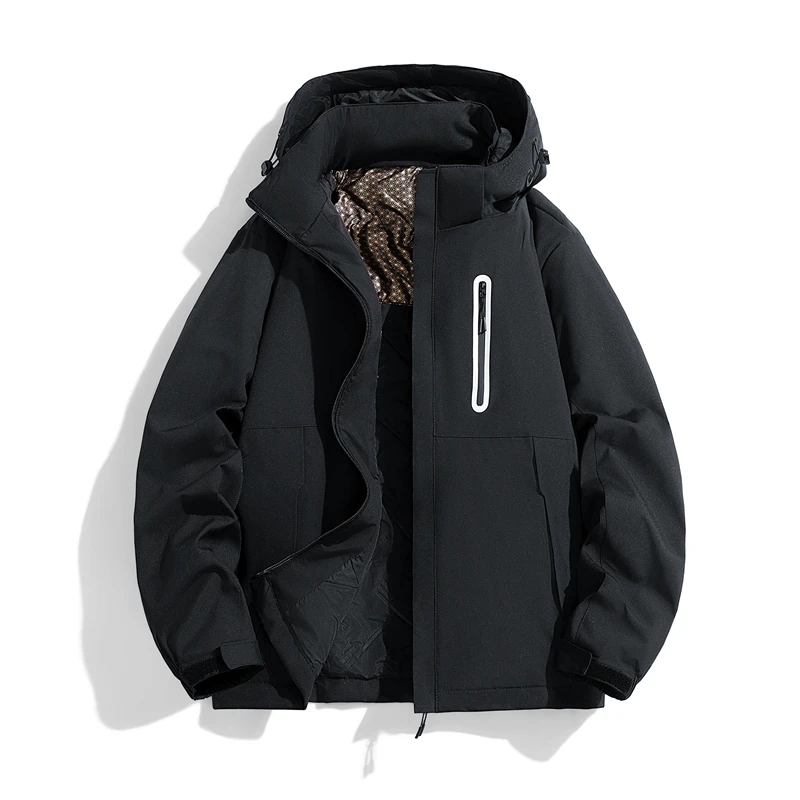 

Winter Windproof Warm Padded Hooded Jacket for Outdoor Sports Fitness Running High-Quality Couple Comfortable Workwear Fitness