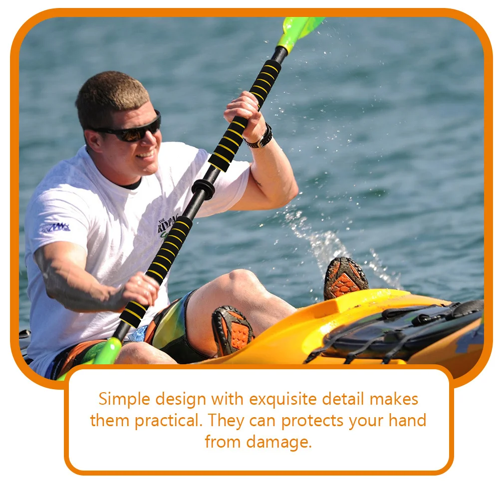 

2Pairs Durable Kayak Paddle Grips Comfortable Touch Antiblister Protector for Oar Rod Kayak Paddle Grips Oar Rod Cover